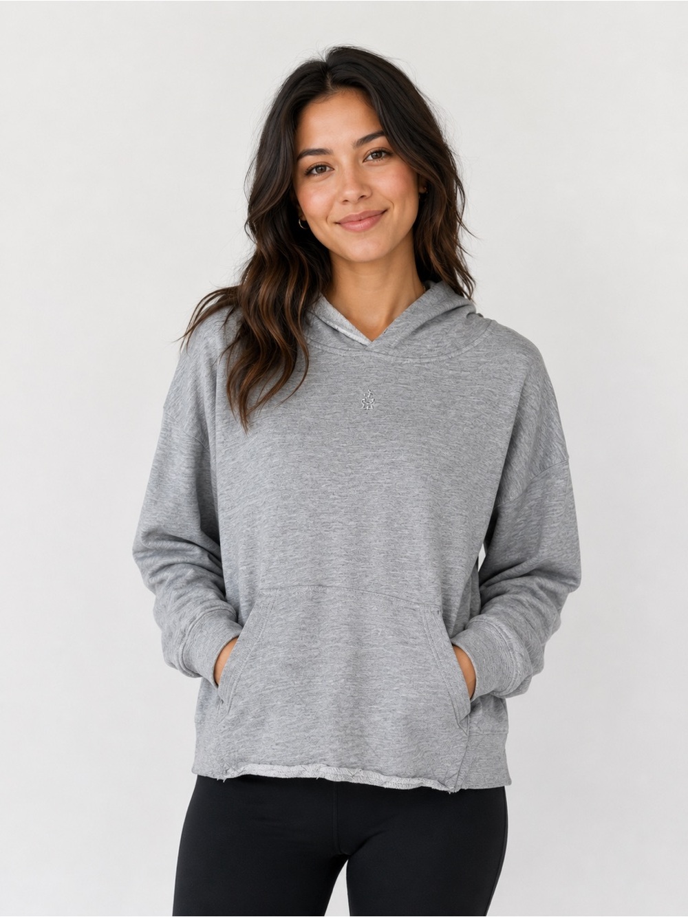 Free People Movement All Sport Hoodie Womens Small Gray Cotton Relaxed